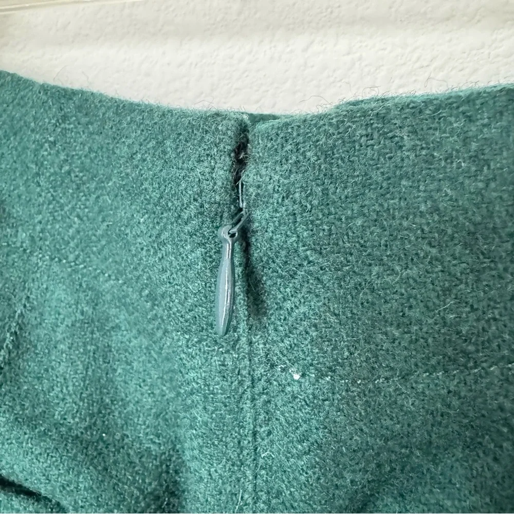 Madewell Assembly A-Line Skirt Size 4 Wool Blend Dark Green Lined Fall Winter - Picture 10 of 16